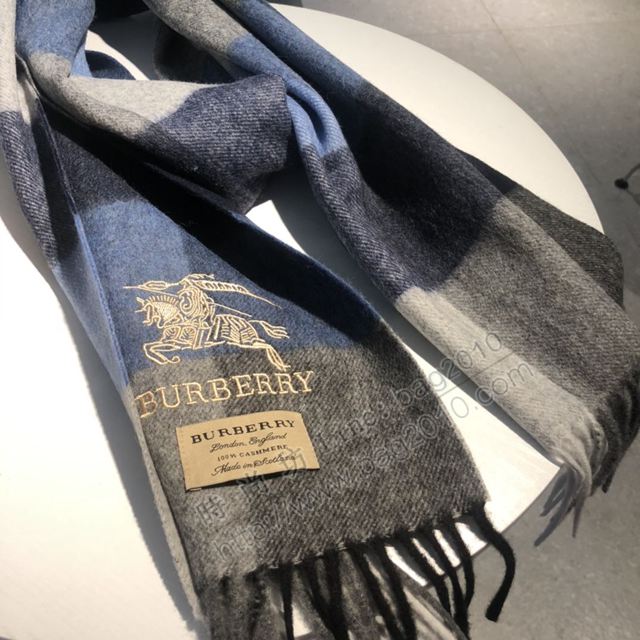 Burberry圍巾 官網最新款 巴寶莉頂級山羊絨 男女通用情侶款 格紋長圍巾  llwj6462